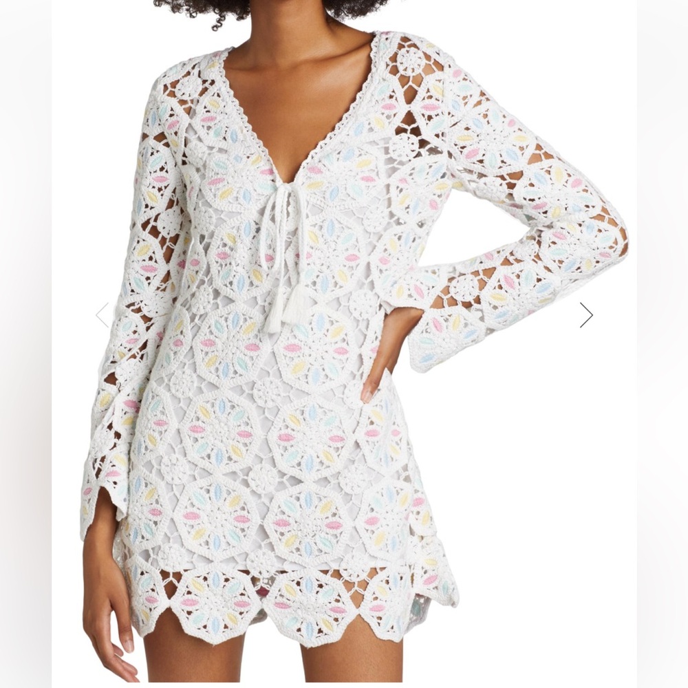 LoveShackFancy Poemes Crochet Mini Dress NWT